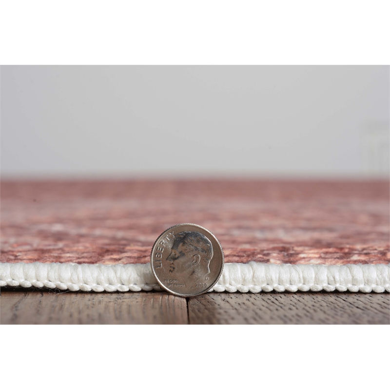 Linon Marion Lansing Polyester 2' x 3' Accent Rug in Cream