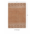 Linon Marion Lansing Polyester 2' x 3' Accent Rug in Cream