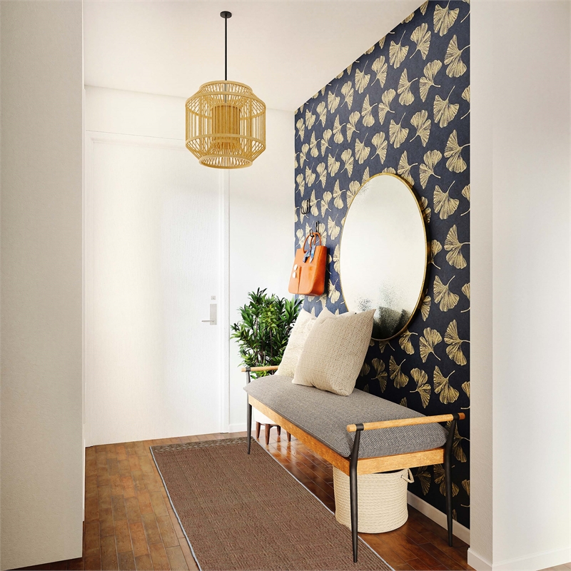 Linon Marion Lansing Polyester 2' x 10' Runner Rug in Cream