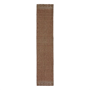 Linon Marion Lansing Polyester 2' x 10' Runner Rug in Cream