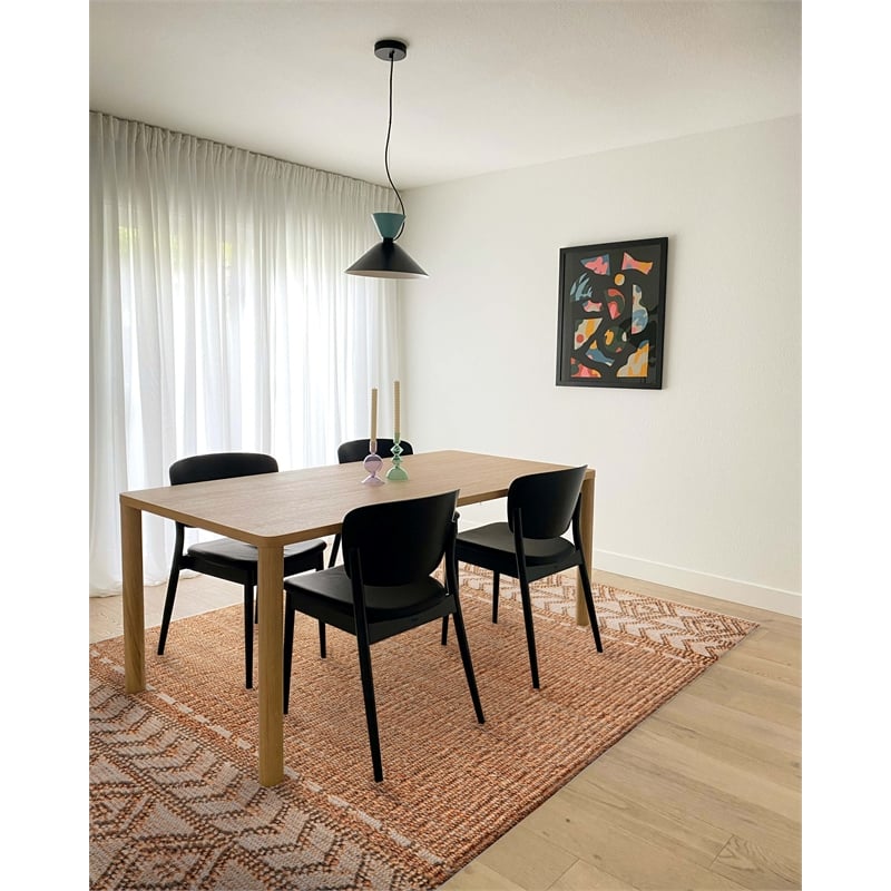 Linon Marion Lansing Polyester 8' x 10' Area Rug in Cream