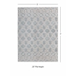 Linon Marion Helia Polyester 5' x 7' Area Rug in Cream