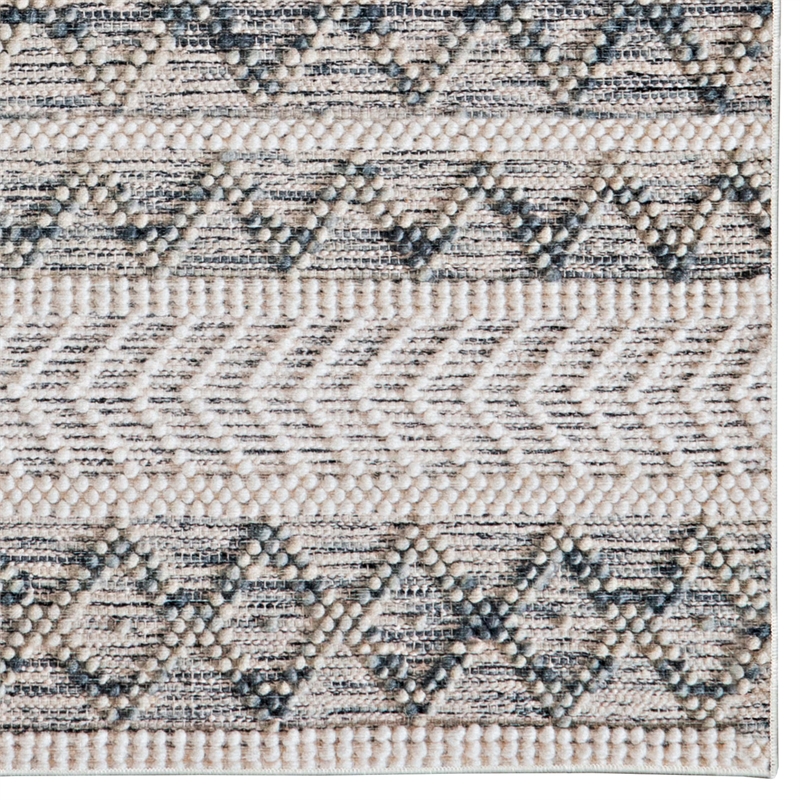 Linon Marion Macomb Polyester 3' x 5' Accent Rug in Cream
