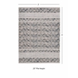 Linon Marion Macomb Polyester 3' x 5' Accent Rug in Cream