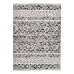 Linon Marion Macomb Polyester 5' x 7' Area Rug in Cream
