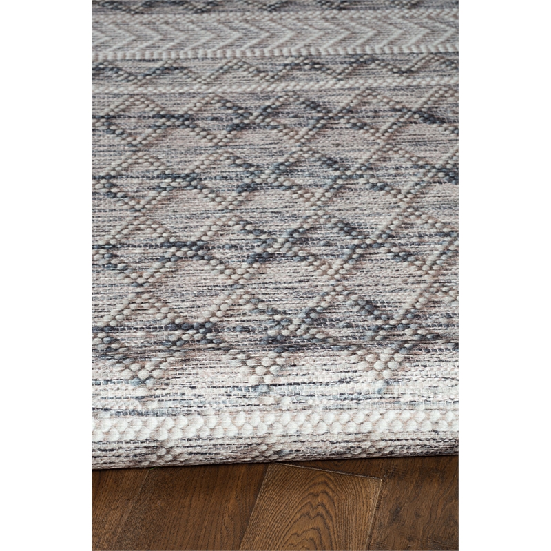 Linon Marion Macomb Polyester 8' x 10' Area Rug in Cream