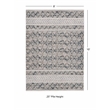 Linon Marion Macomb Polyester 8' x 10' Area Rug in Cream