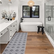 Linon Marion Novi Polyester 2' x 10' Runner Rug in Cream