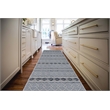 Linon Marion Novi Polyester 2' x 10' Runner Rug in Cream