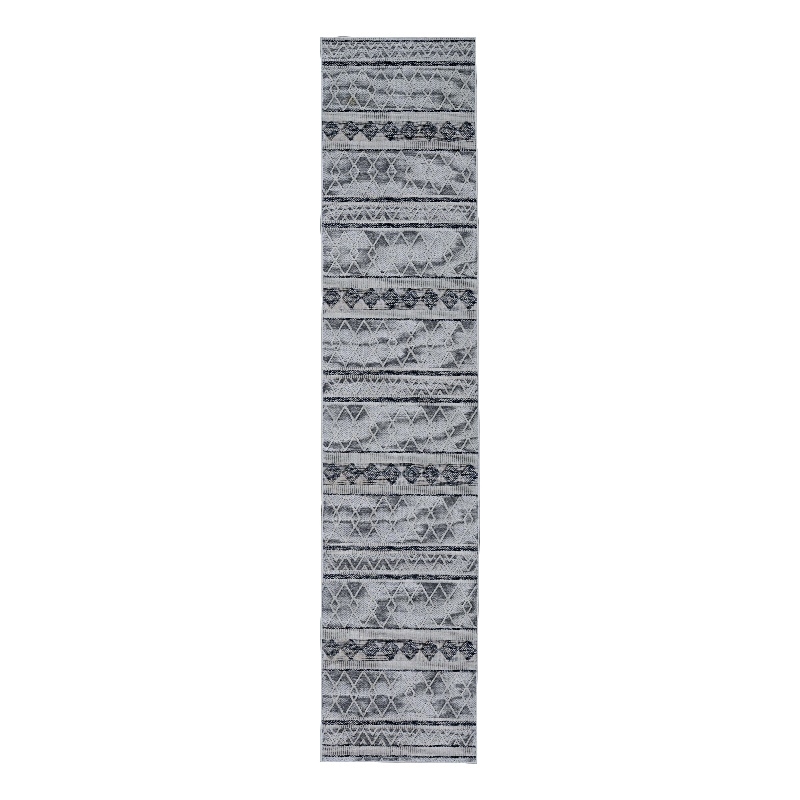 Linon Marion Novi Polyester 2' x 10' Runner Rug in Cream