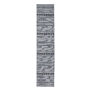 Linon Marion Novi Polyester 2' x 10' Runner Rug in Cream