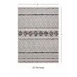 Linon Marion Novi Polyester 5' x 7' Area Rug in Cream