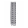 Linon Marion Marko Polyester 2' x 10' Runner Rug in Cream