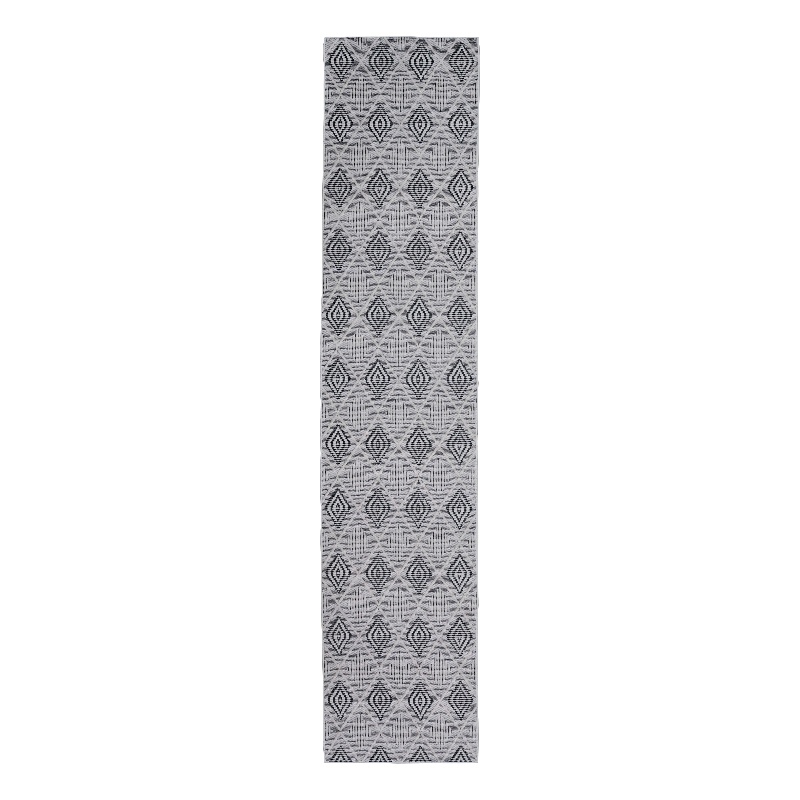 Linon Marion Marko Polyester 2' x 10' Runner Rug in Cream
