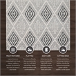 Linon Marion Marko Polyester 3' x 5' Accent Rug in Cream