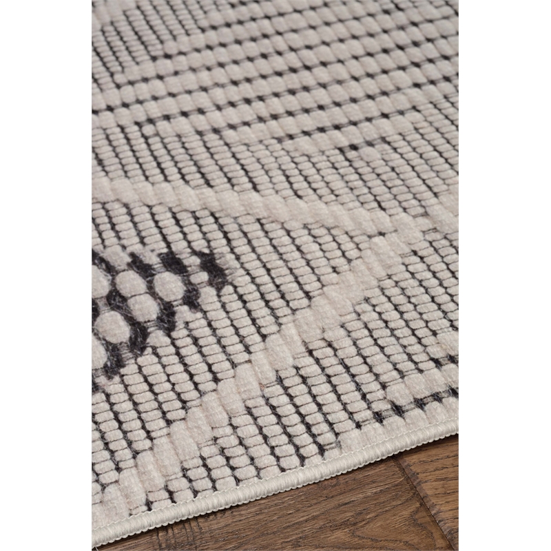 Linon Marion Marko Polyester 8' x 10' Area Rug in Cream