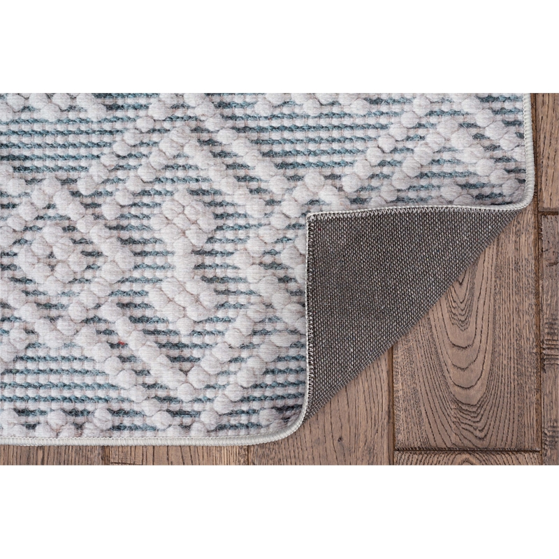 Linon Marion Helia Polyester 2' x 3' Accent Rug in Cream