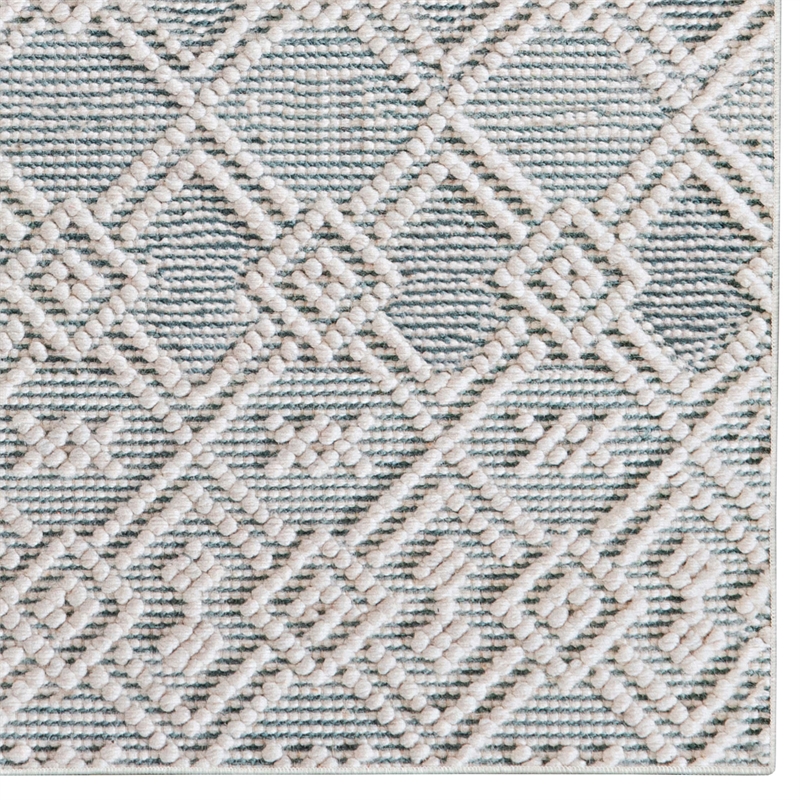 Linon Marion Helia Polyester 2' x 3' Accent Rug in Cream