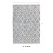 Linon Marion Helia Polyester 3' x 5' Accent Rug in Cream