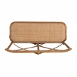 Linon Dallas Bentwood Bench X-Back Rattan Seat in Rustic Antique Brown