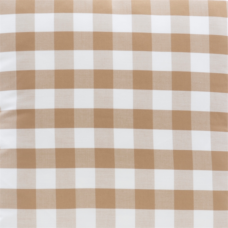 Linon Troyin White Wooden Storage Nook With Beige Cushions and Pillows