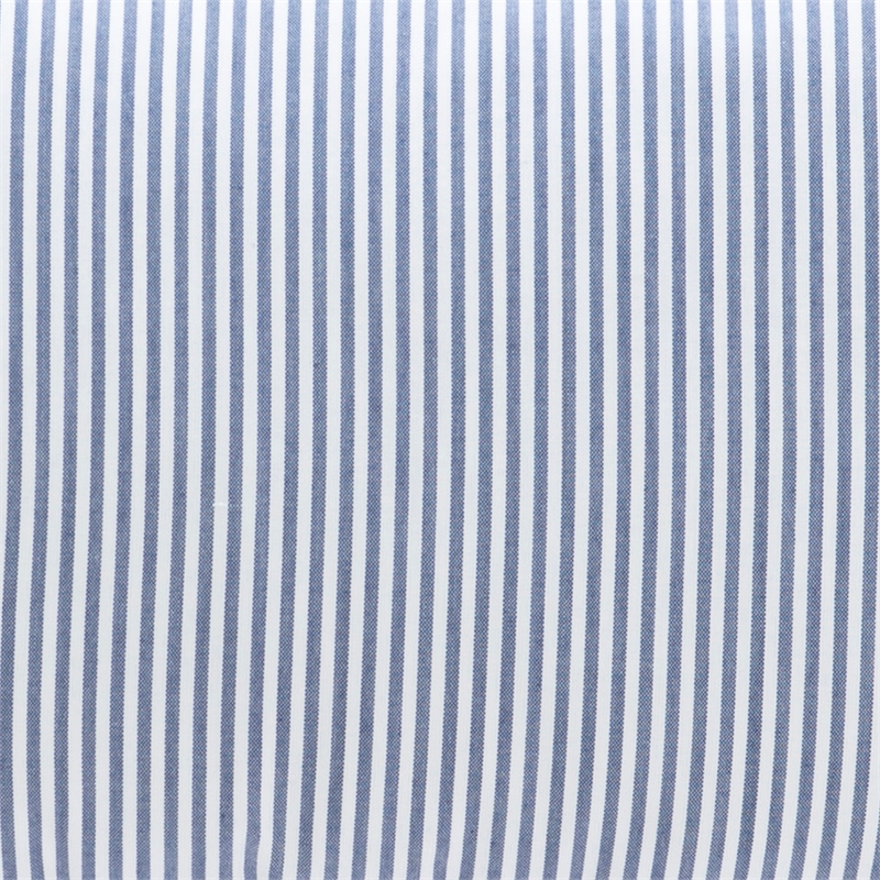 Linon Troyin White Wooden Storage Nook With Navy Cushions and Pillows