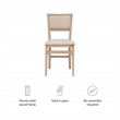 Linon Keira Set of Two Folding Chairs Beige Fabric Seat & Back in Graywash Wood