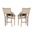 Linon Keira Set of Two Folding Chairs Beige Fabric Seat & Back in Graywash Wood