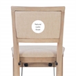 Linon Keira Folding Bar Stool with Fabric Padded Seat and Back in Graywash Wood