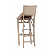 Linon Keira Folding Bar Stool with Fabric Padded Seat and Back in Graywash Wood