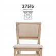 Linon Keira Folding Bar Stool with Fabric Padded Seat and Back in Graywash Wood
