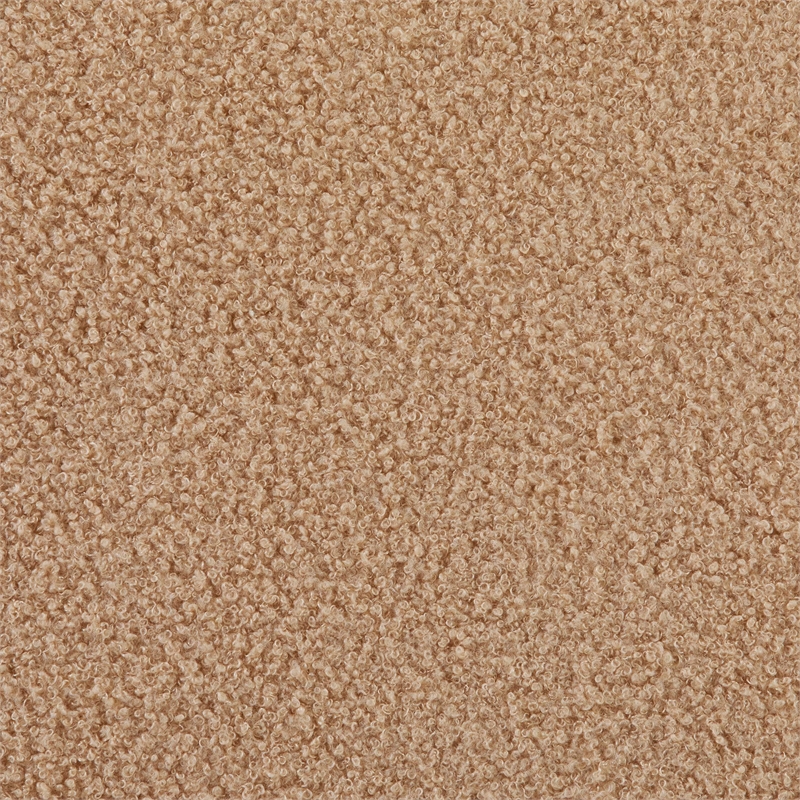 Linon Hawn Square Wood Upholstered Ottoman in Tan