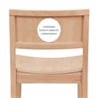 Linon Burke Saddle Seat Counter Stools Set of Two in Unfinished Rubberwood