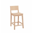 Linon Burke Saddle Seat Counter Stools Set of Two in Unfinished Rubberwood