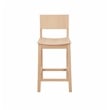Linon Burke Saddle Seat Counter Stools Set of Two in Unfinished Rubberwood
