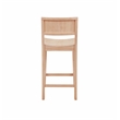 Linon Burke Saddle Seat Counter Stools Set of Two in Unfinished Rubberwood