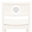 Linon Burke Saddle Seat Counter Stools Set of Two in White Rubberwood