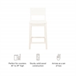 Linon Burke Saddle Seat Counter Stools Set of Two in White Rubberwood