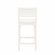 Linon Burke Saddle Seat Counter Stools Set of Two in White Rubberwood