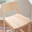 Linon Burke Saddle Seat Bar Stools Set of Two in Unfinished Solid Rubberwood
