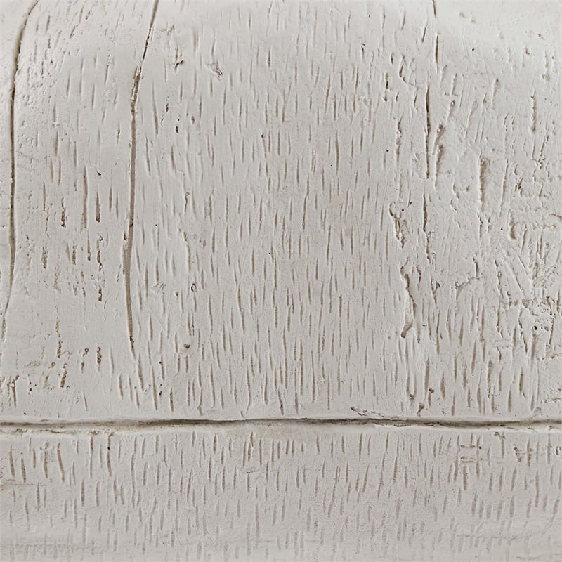 Linon Mabry Whale Sculptured Resin & Glass Top Rustic Accent Table in White