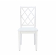 Linon Delia 5 Piece Wood Dining Set Lightly Burnished Edges in Antique White