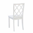 Linon Delia 5 Piece Wood Dining Set Lightly Burnished Edges in Antique White