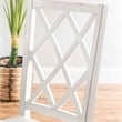 Linon Delia 5 Piece Wood Dining Set Lightly Burnished Edges in Antique White