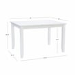 Linon Delia 5 Piece Wood Dining Set Lightly Burnished Edges in Antique White