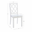 Linon Delia 5 Piece Wood Dining Set Lightly Burnished Edges in Antique White