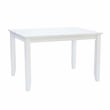 Linon Delia 5 Piece Wood Dining Set Lightly Burnished Edges in Antique White