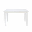 Linon Delia 5 Piece Wood Dining Set Lightly Burnished Edges in Antique White