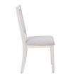 Linon Marco 7 Pce Wood 2 Tone Dining Set Upholstered Chairs in White/Gray