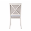 Linon Marco 7 Pce Wood 2 Tone Dining Set Upholstered Chairs in White/Gray